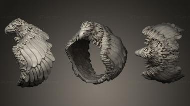 Jewelry rings Hawk Ring 3d model